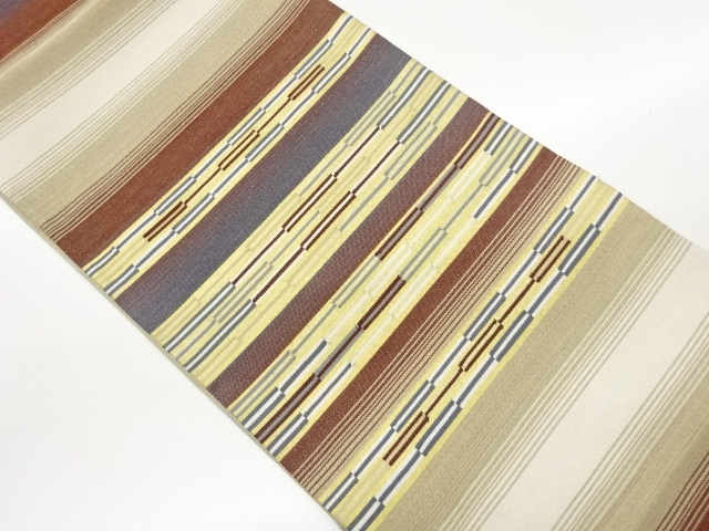 JAPANESE FUKURO OBI / WOVEN ABSTRACT STRIPE